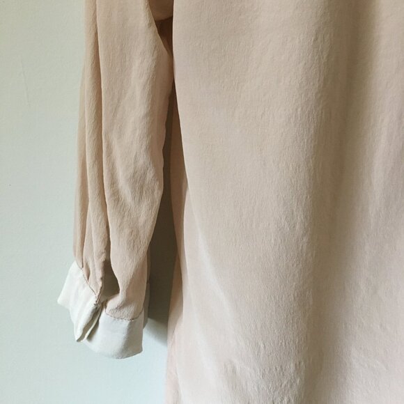 Babaton 100% Silk Two Tone Tie Neck Blouse - Picture 11 of 15